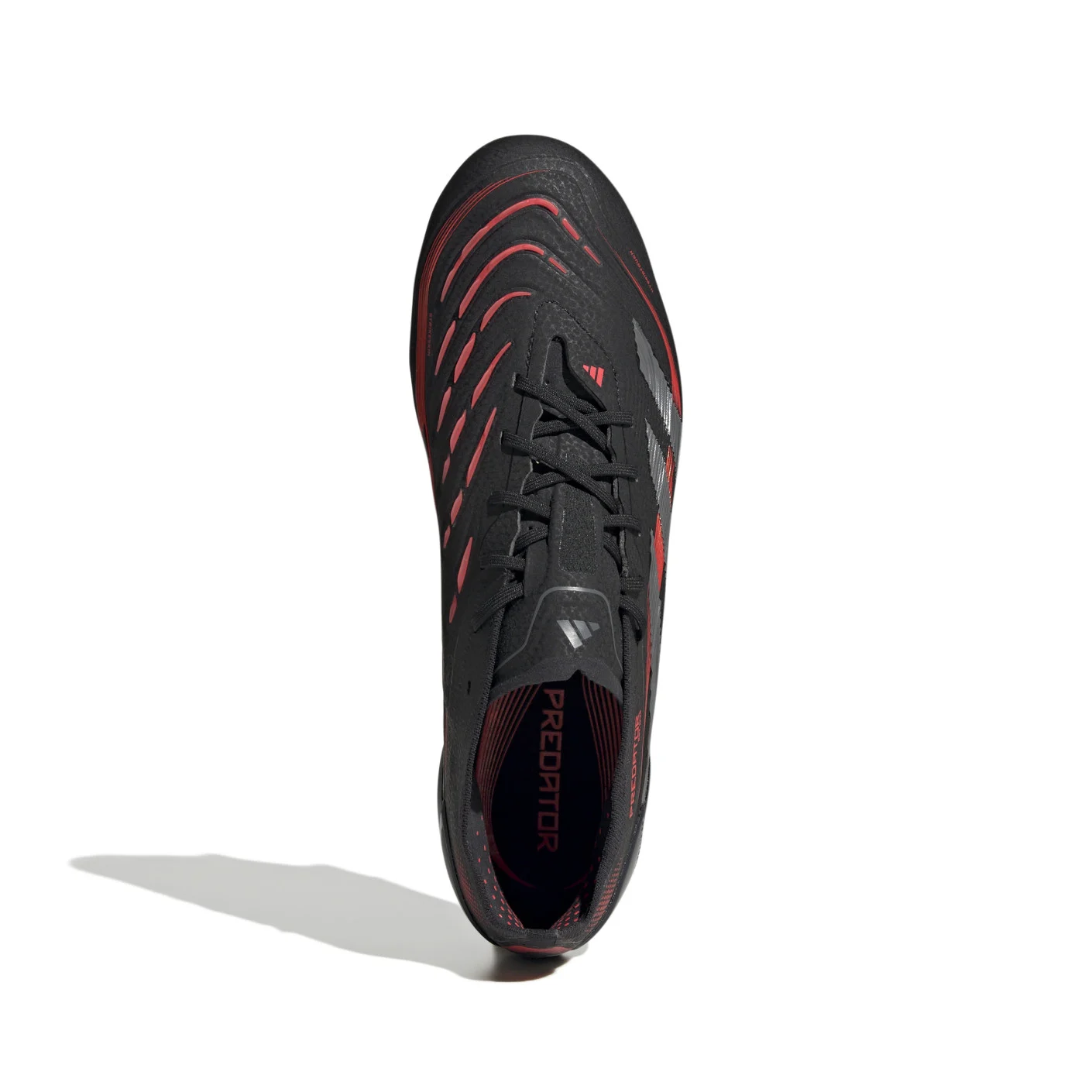 Adidas Predator Elite IJzeren-Nop Voetbalschoenen (SG) Zwart Grijs Rood