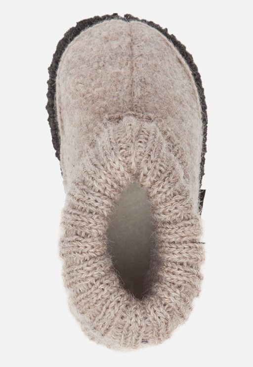 Bergstein Cozy slofjes beige Schapenwol