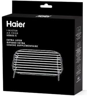 Haier Grillrek voor serie 5 luchtfriteuse, extra laag om de efficiëntie te maximaliseren, multi-kookoplossing, bespaart tijd en energie, roestvrij staal