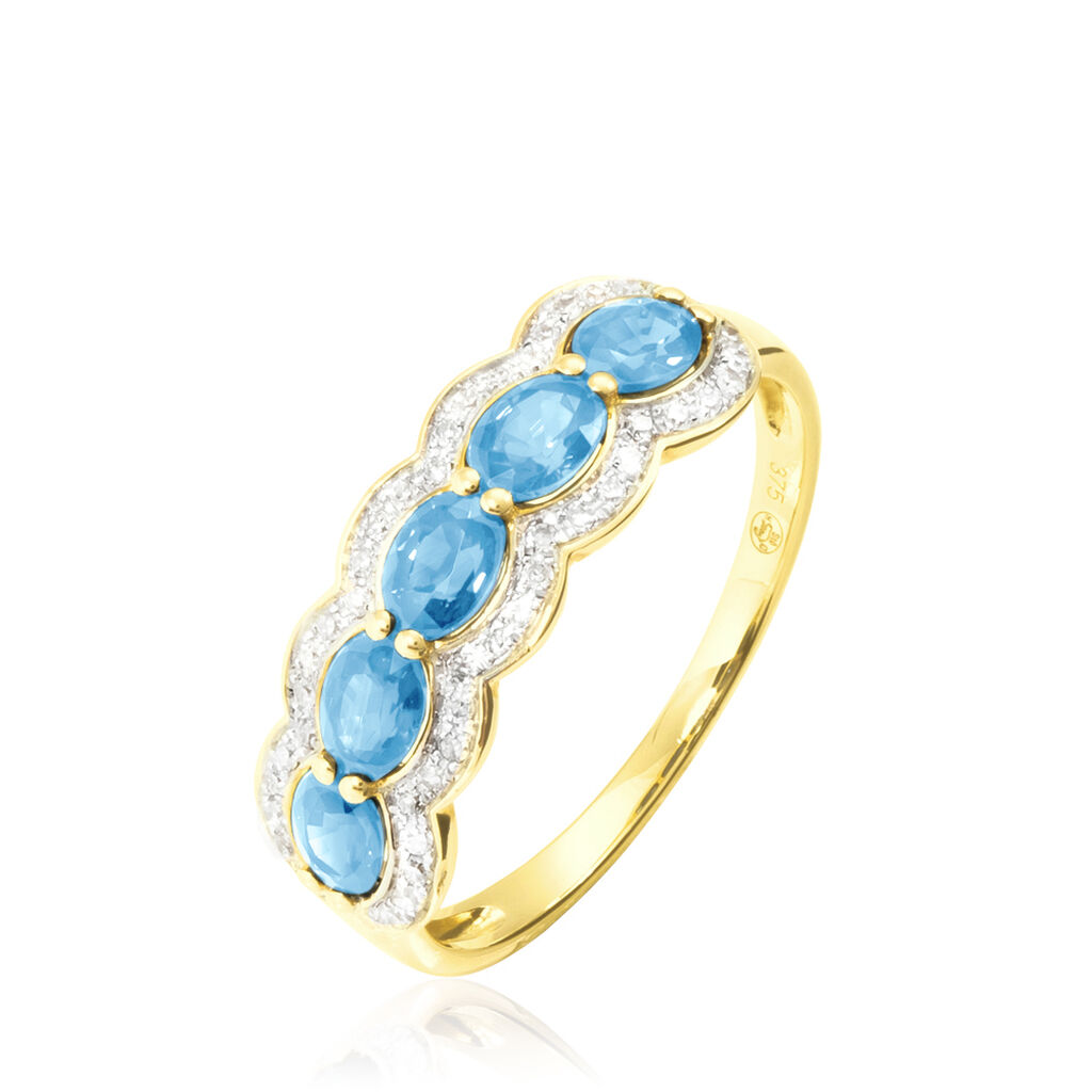 Bague Margaux Or Jaune Topaze Et Diamant