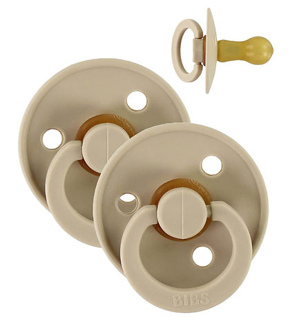 BIBS Colour Schnuller - Gr. 2 - 2er-Pack - Rund - Vanilla