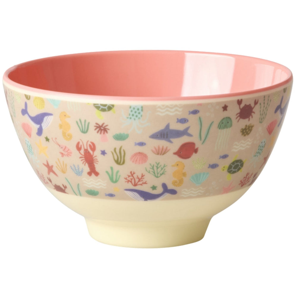 Køb Rice Coral Ocean Print Melamine Skål Small 300 Ml