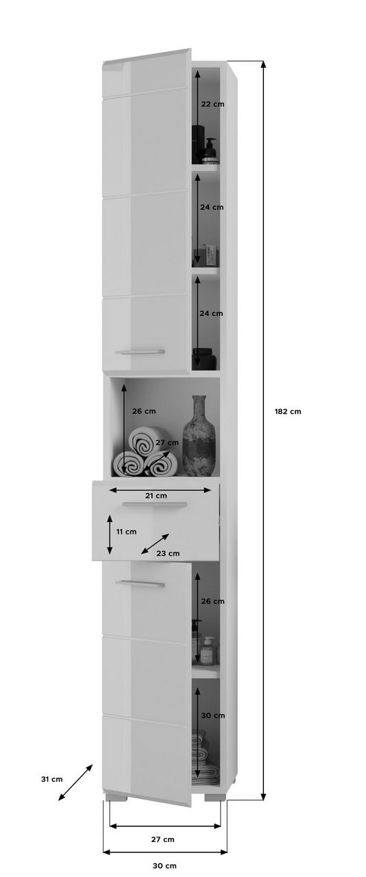 MID.YOU Hochschrank LINA