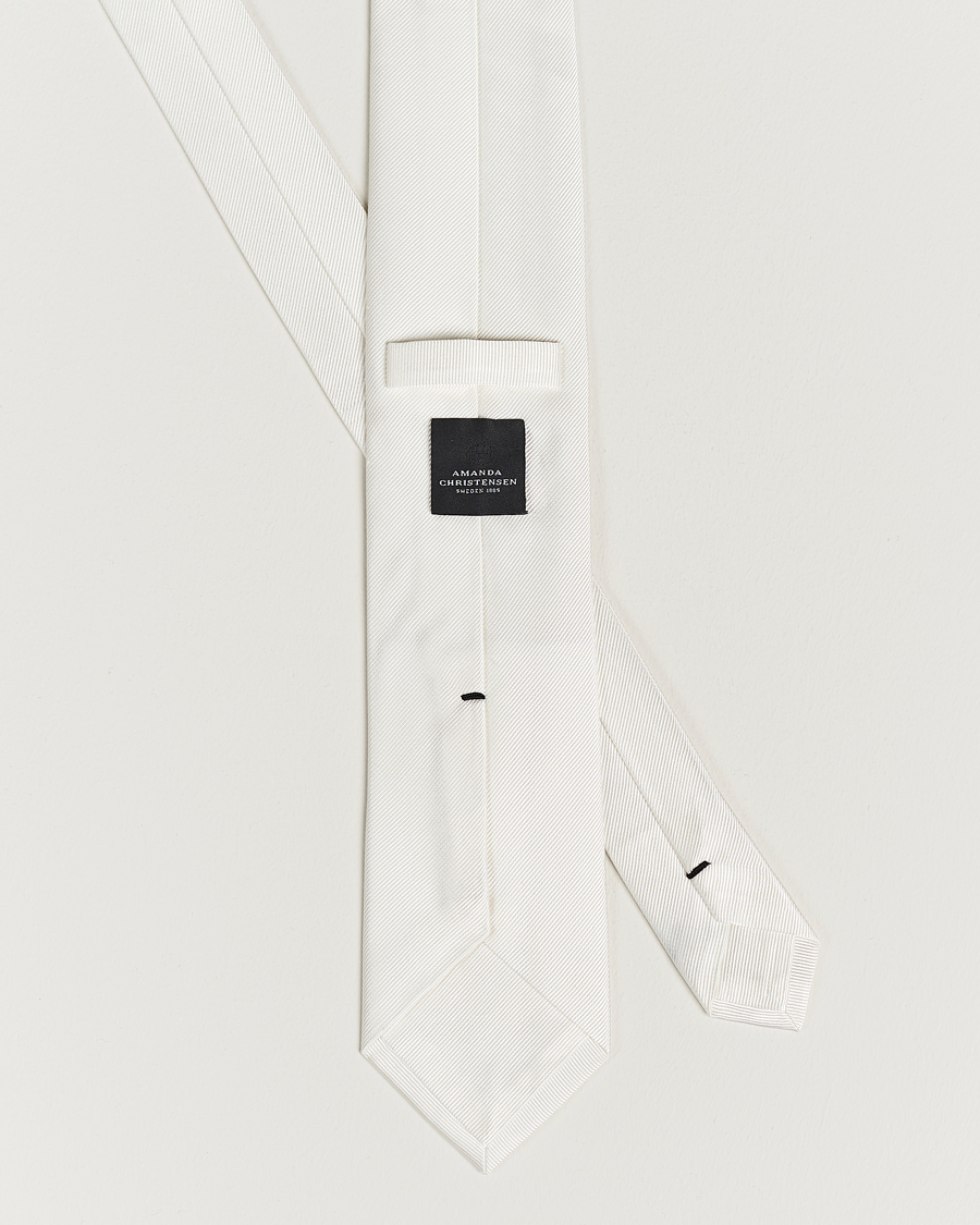 Amanda Christensen Plain Classic Tie 8 cm White