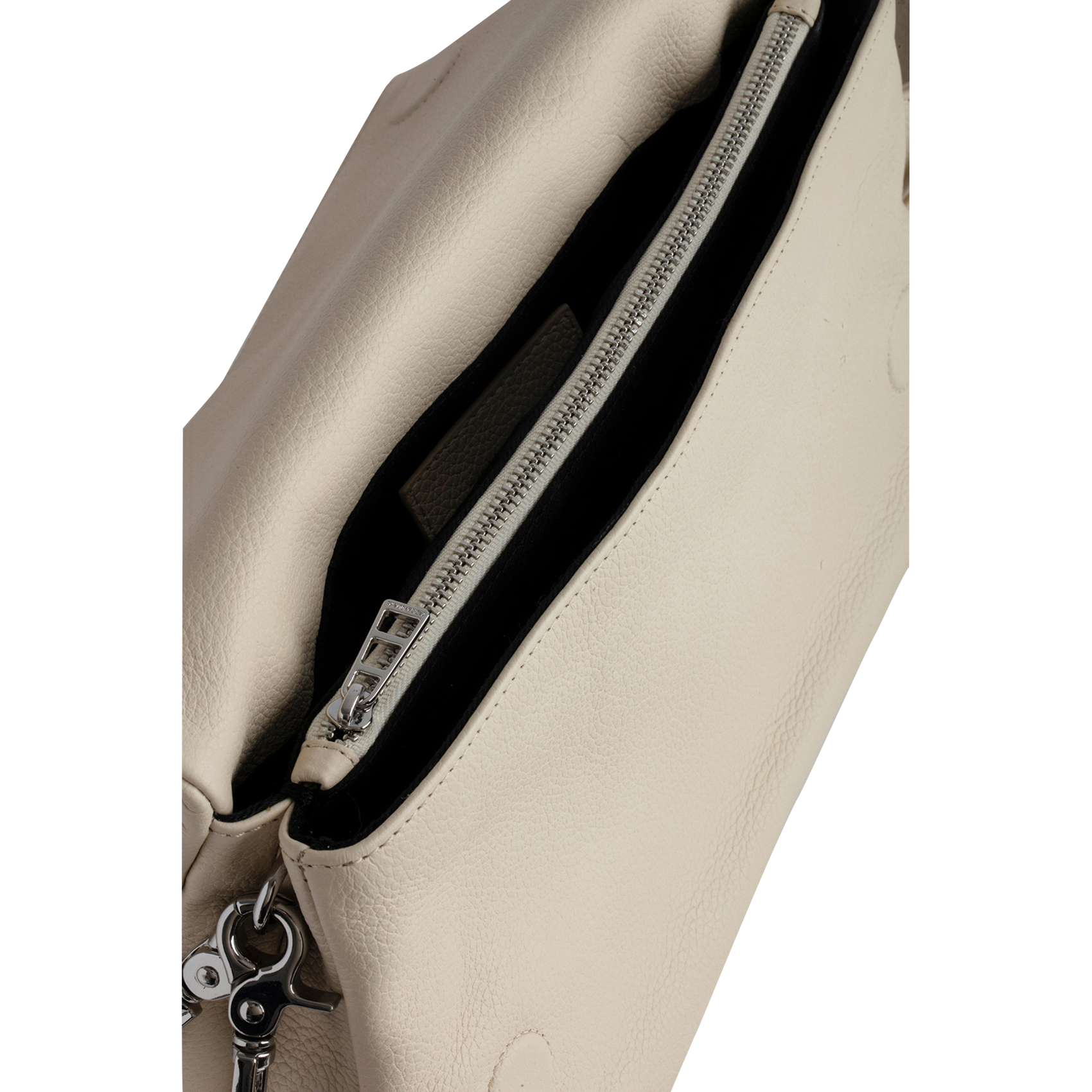 ROCKY SWING YOUR WINGS - Sac pochette en cuir zippé | Blanc
