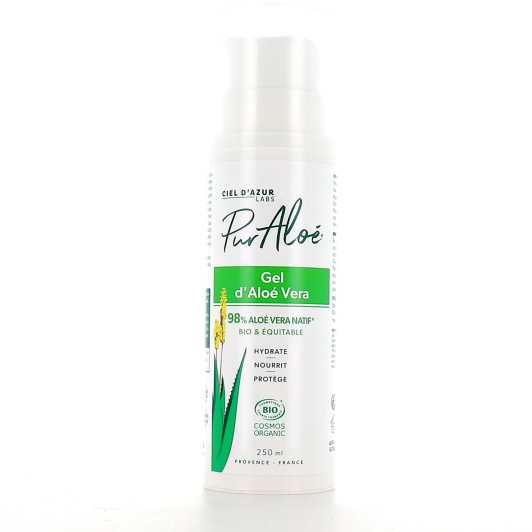 Pur Aloe gel aloe vera bio 98% - Soin hydratant, apaisant, protecteur