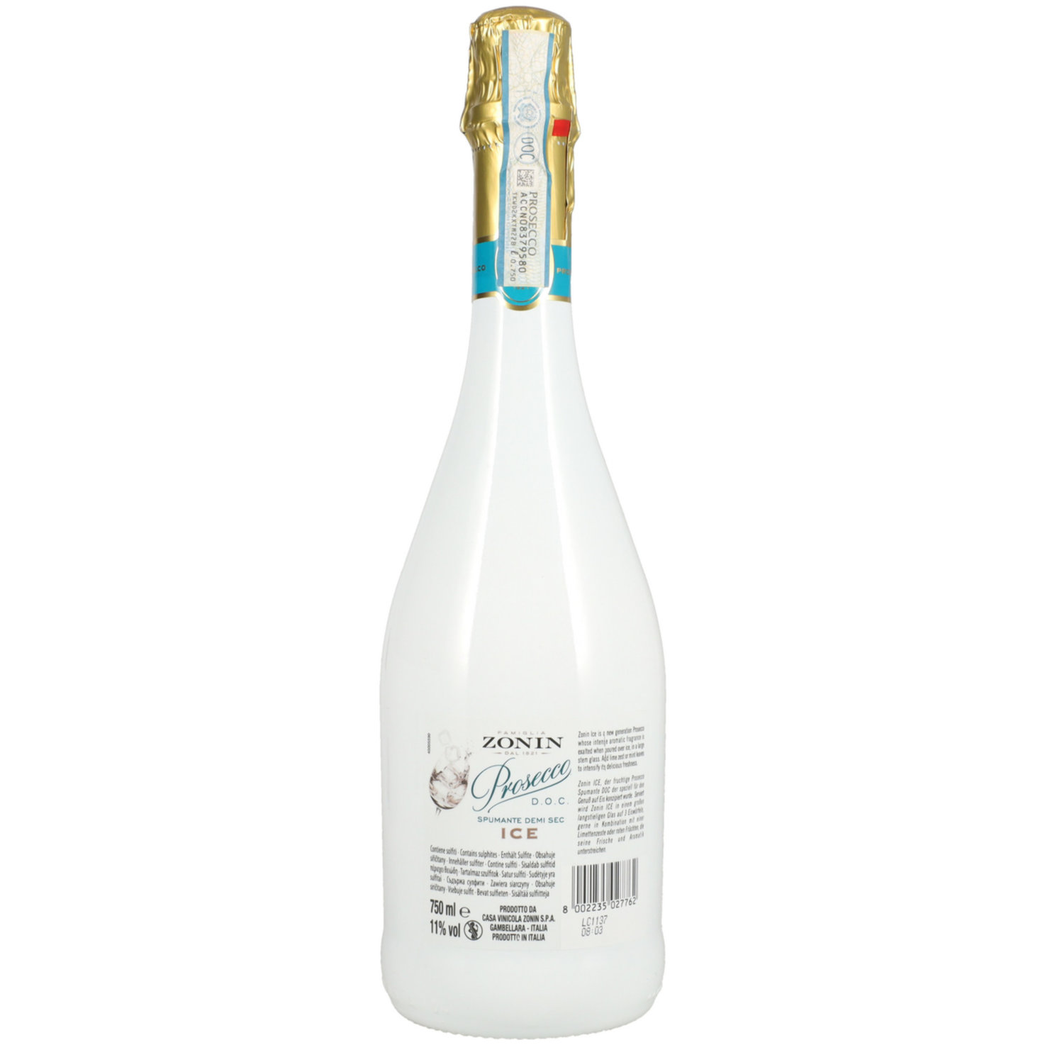 Prosecco DOC Ice Demi Sec Zonin Spa -75cl