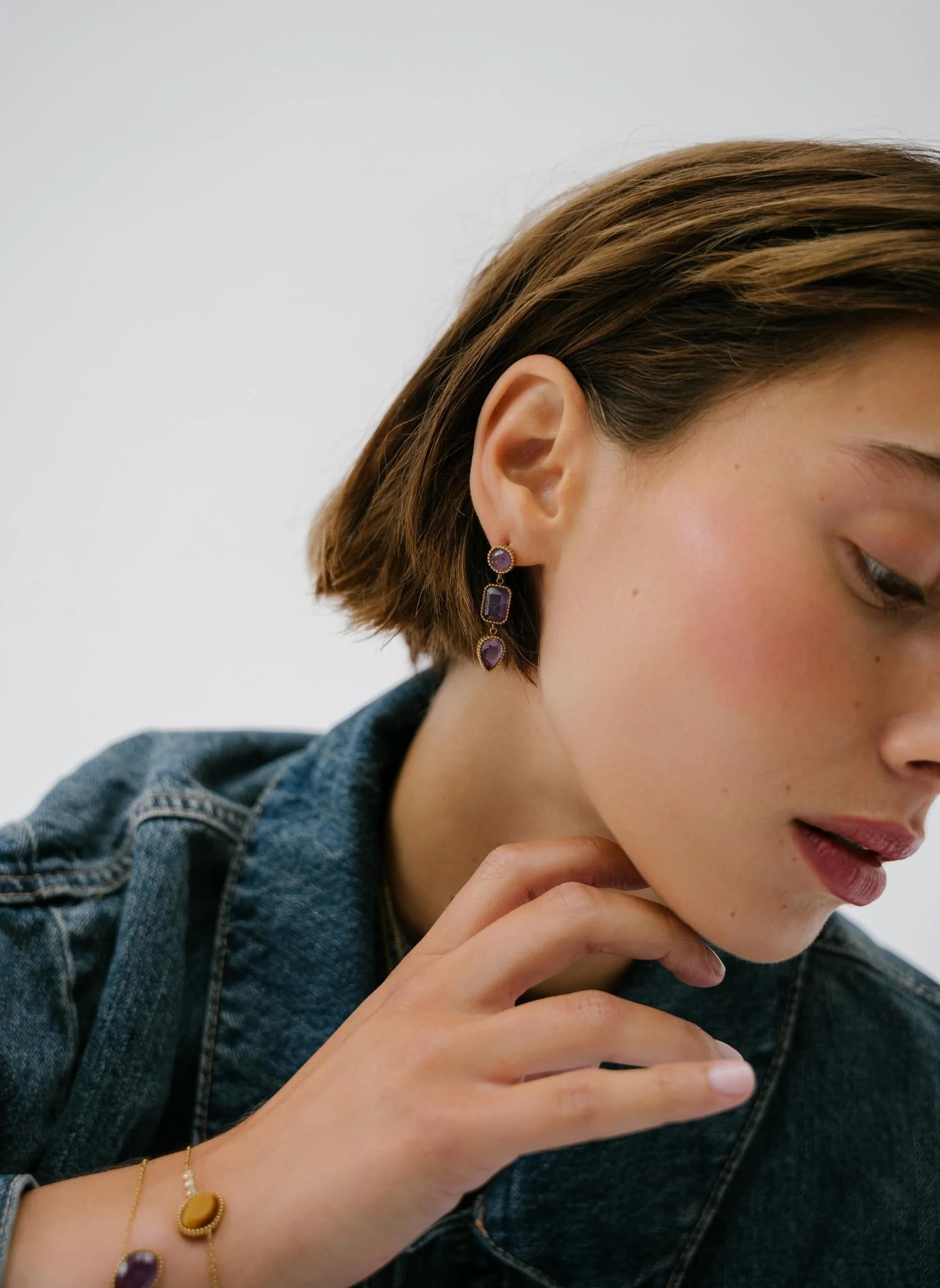 PERSEPHONE - Boucles d'oreilles pendantes persephone | Blanc