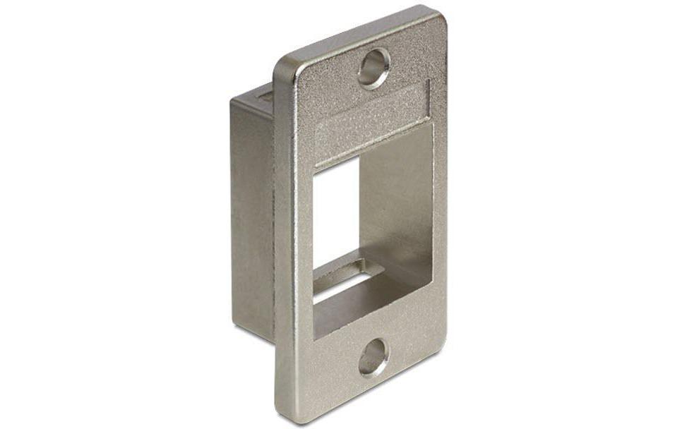 Geräteträger Keystone 4 StückHalterung zum Einbau in Gehäuse oder Geräte, 19.2 x 14.9 Port, Zink