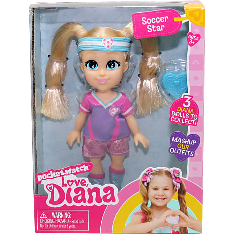 Love Diana fodboldstjerne dukke 15 cm
