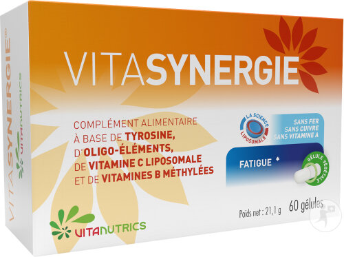 Vitanutrics Vitasynergie Complément Alimentaire Contre La Fatigue 60 Gélules
