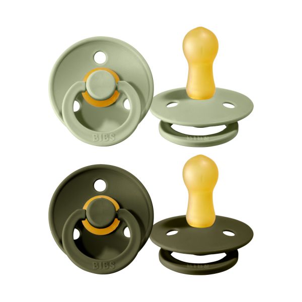 BiBs Retro Fopspeen Sage / Hunter Green 18  Mnd 2 Stuks