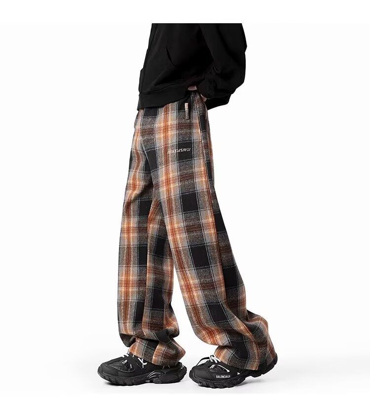 Nikoflin - Geruite broek met rechte pijpen en gemiddelde taille