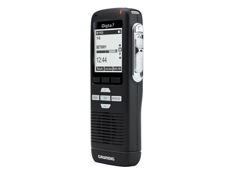 Grundig Digta 7 Stand-Alone Kit, 25 t, Quality Play (QP), Standard afspilning (SP), DSS, MP3, WAV, 200 - 7500 Hz, 64 - 192 Kbit/s, LCD