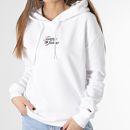 Sweat Capuche Femme Essential Logo 5410 Blanc
