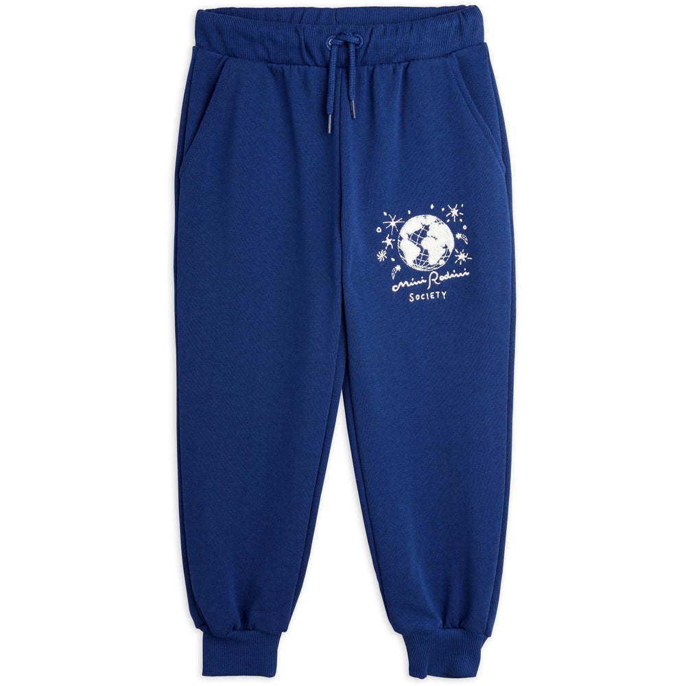 Køb Mini Rodini Blue Mini Rodini Society Emb Sweatpants