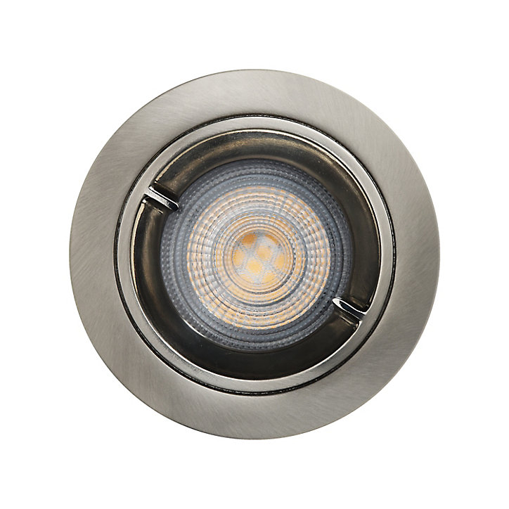 Spot encastrable Caius LED GU10 Ø8,5cm IP44 345lm 50W 5.2W GoodHome blanc neutre chrome