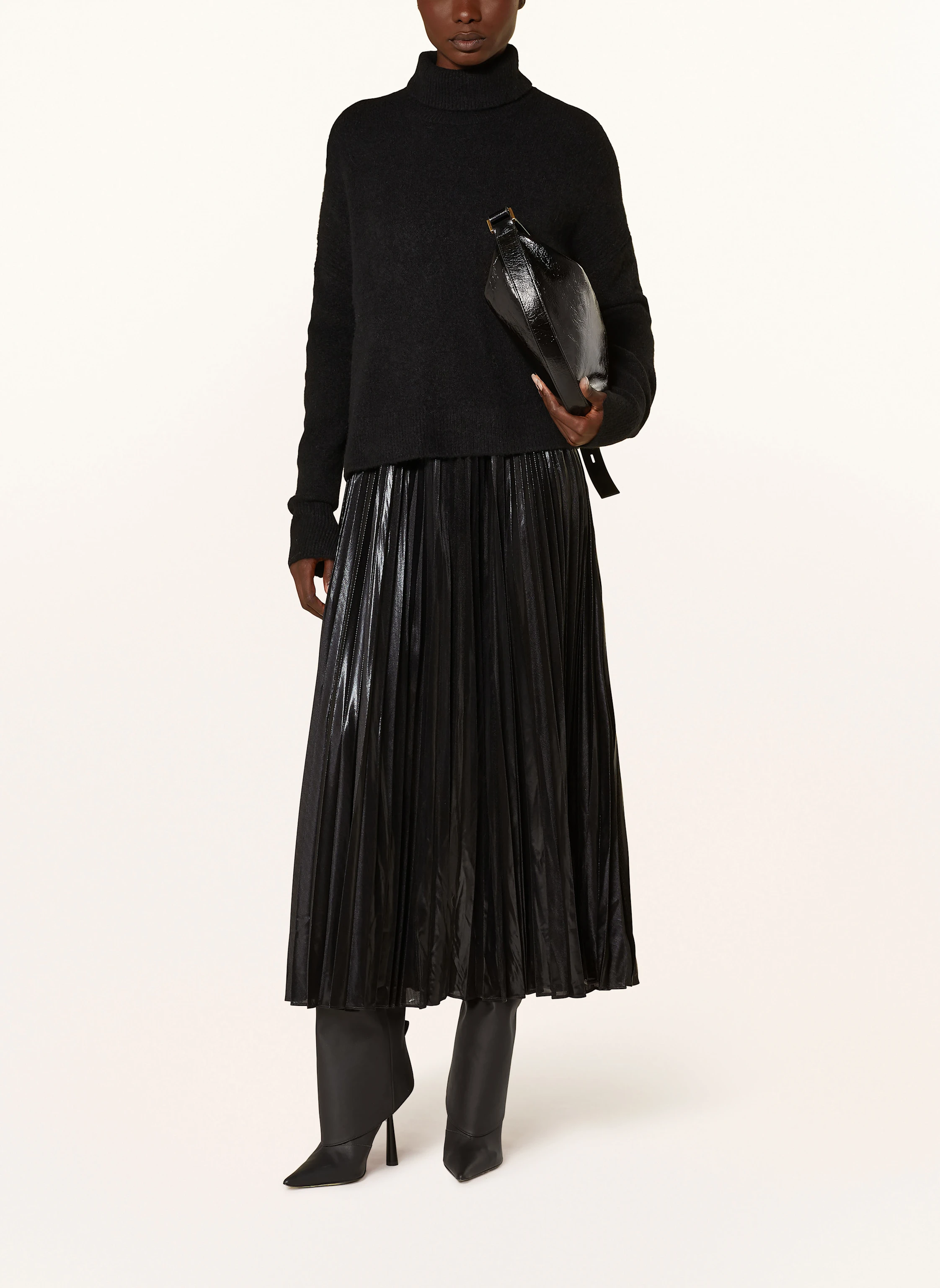 ALLSAINTS Set SPARK: Kleid mit Plissees und Rollkragenpullover