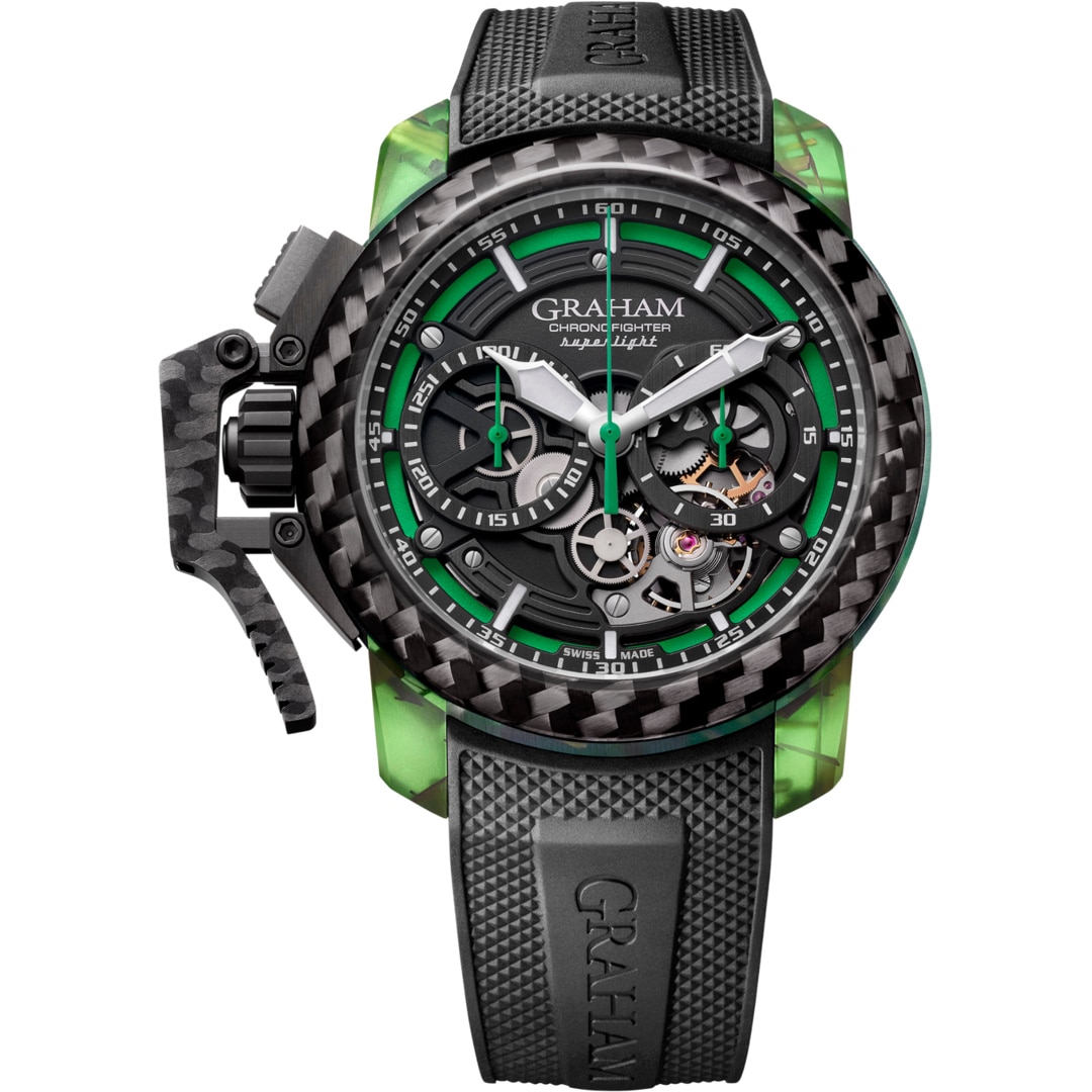 Graham Chronofighter Superlight Carbon Skeleton - Translucent Green