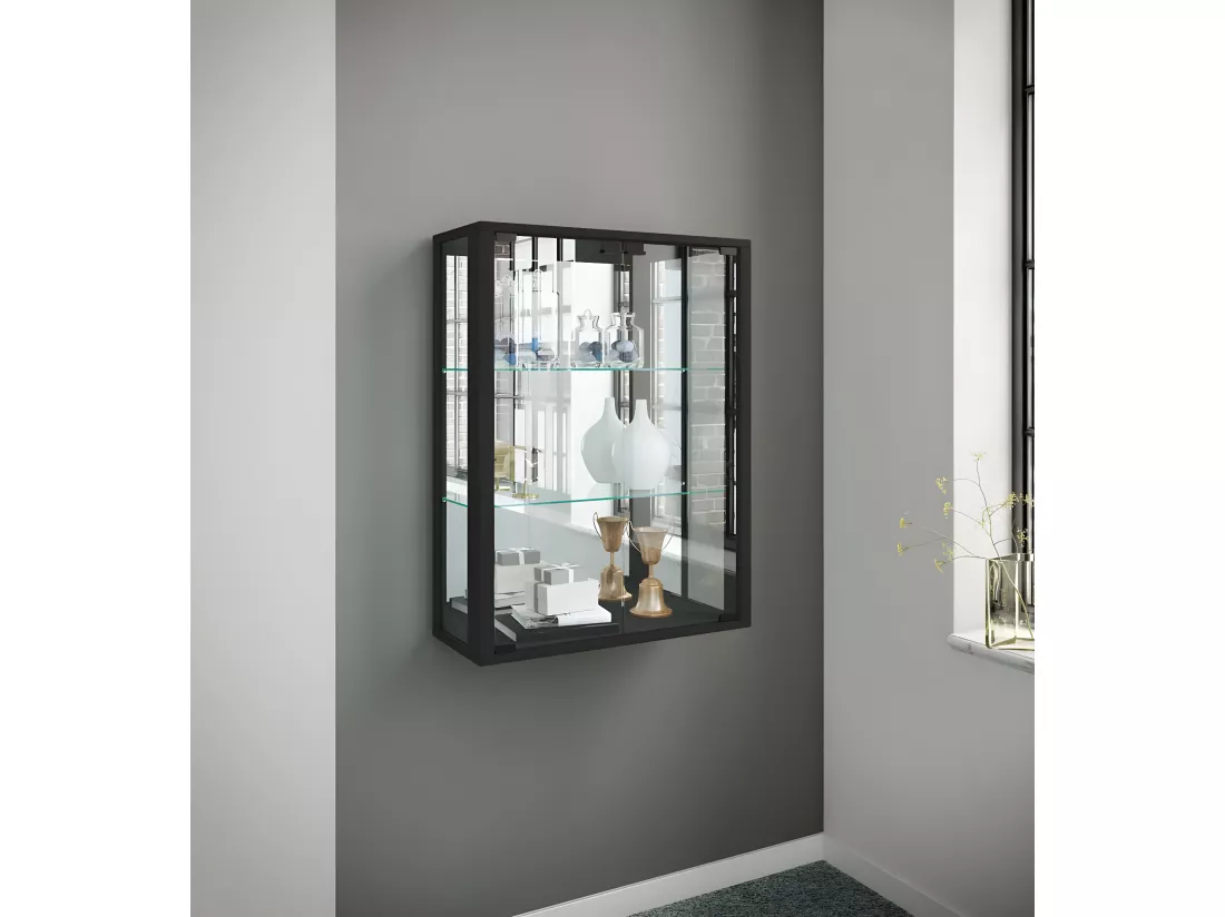 Vitrine murale verre vitrine Udina miroir