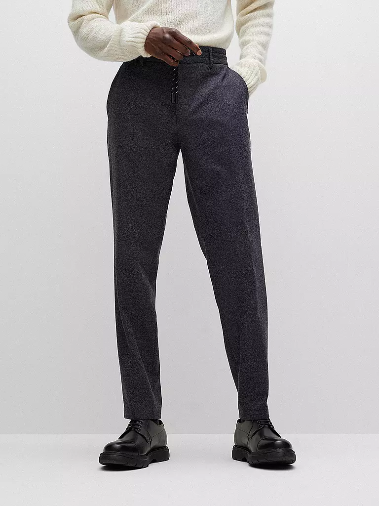 BOSS Anzughose Slim Fit GENIUS-DS grau