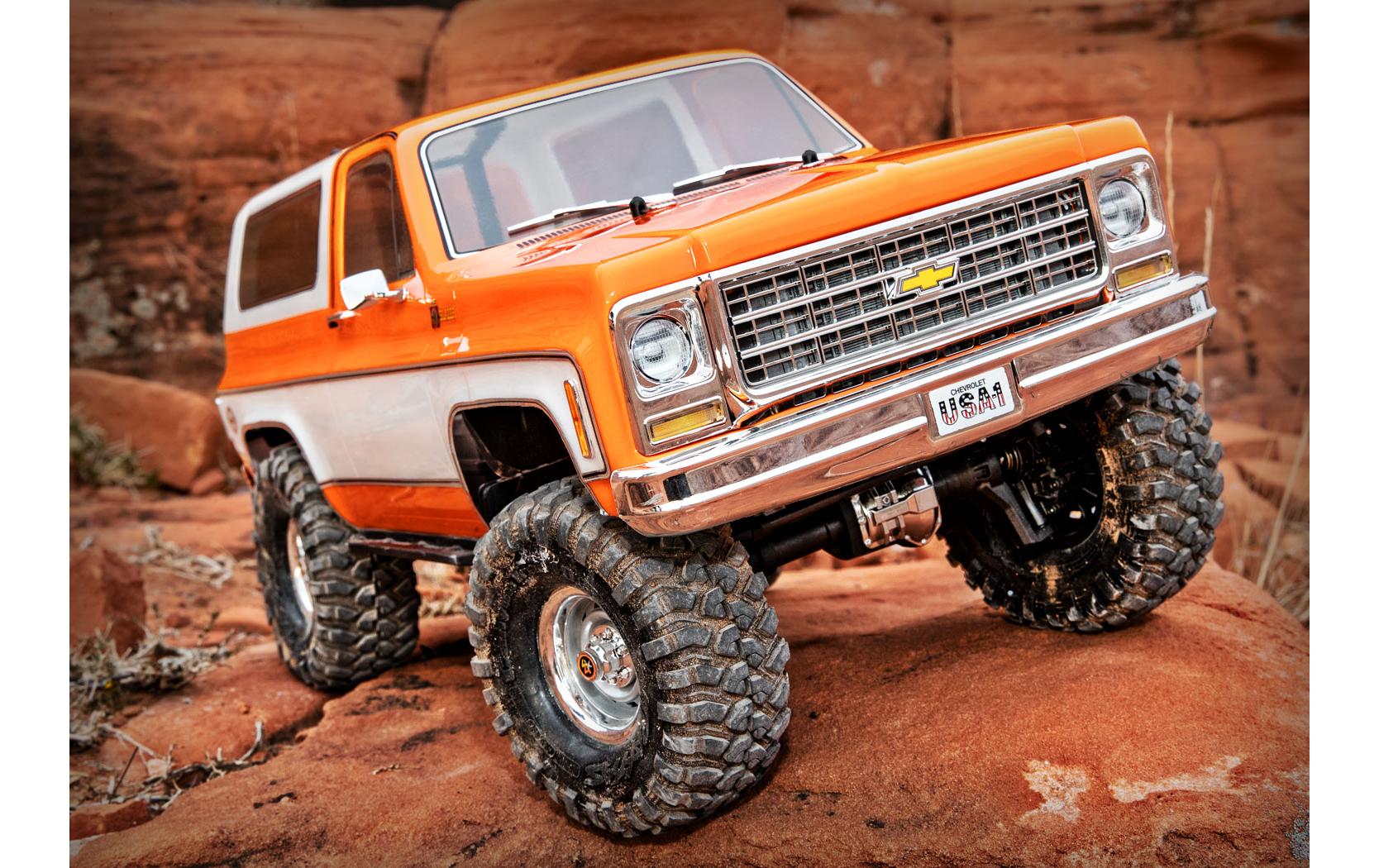 Scale Crawler TRX-4 Blazer K5 4WD Orange, ARTR, 1:10<br>Scale-Crawler mit Allradantrieb und lizenzierter Chevrolet Blazer Karosserie
