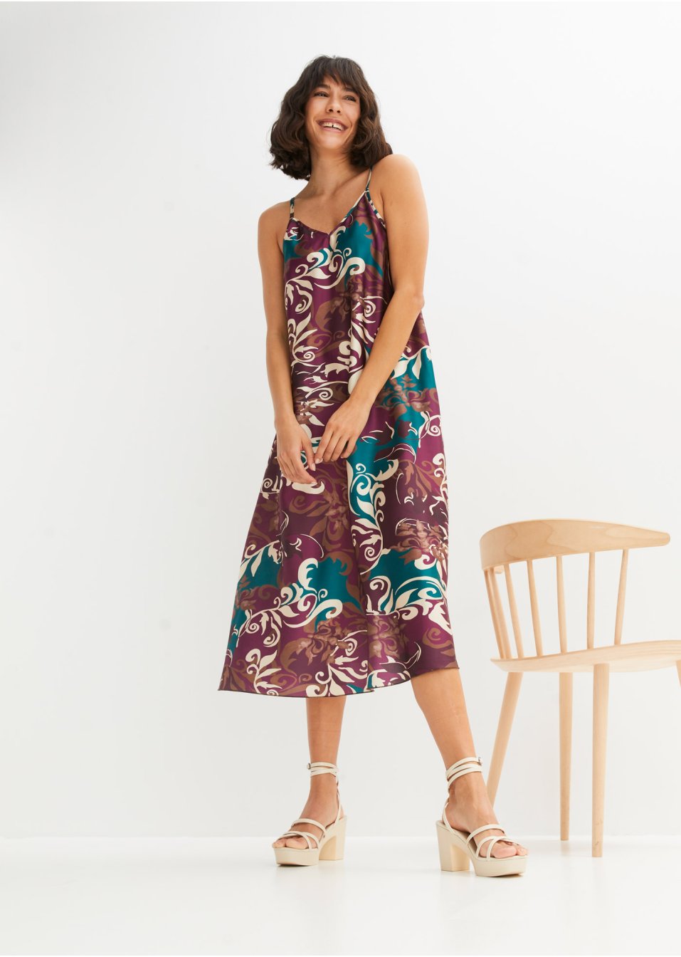 Robe midi imprimée