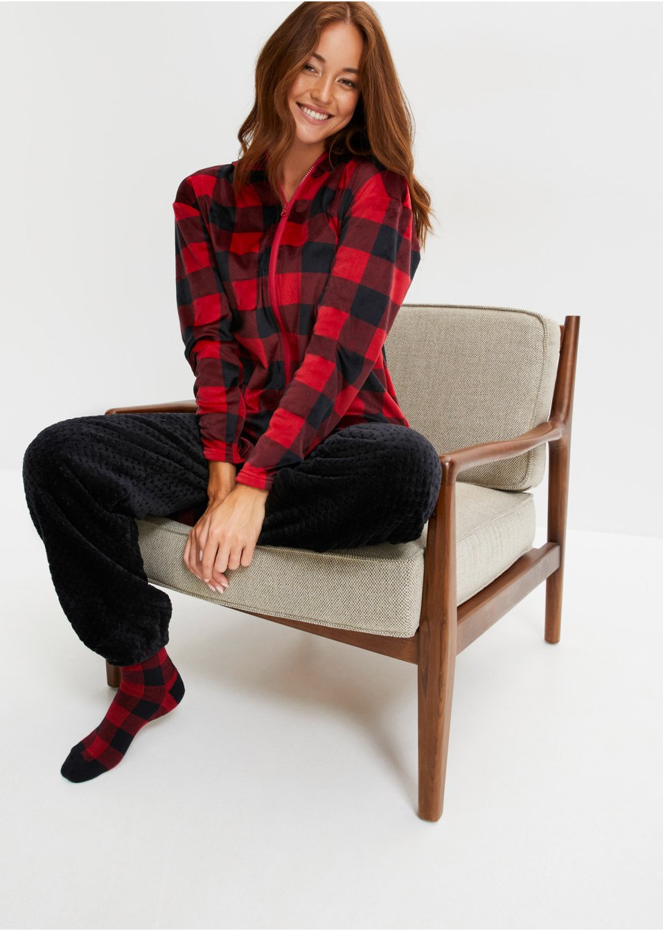Pantalon de pyjama en polaire douce avec intérieur douillet