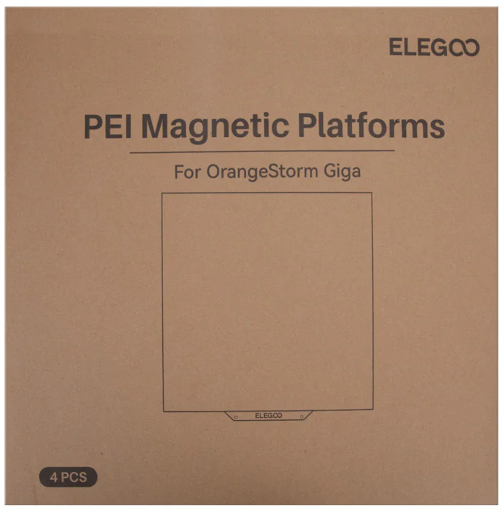 Elegoo  PEI Bauplatten Kit, OrangeStorm Giga    Perfekte Haftung für makellose Druckergebnisse