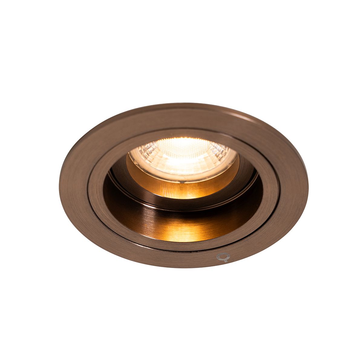 Smart inbouwspot donkerbrons rond draai en kantelbaar incl. Wifi GU10 50mm - Chuck