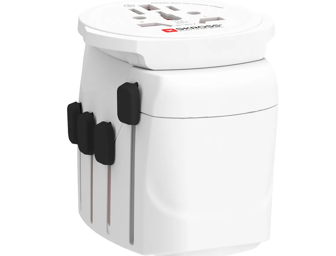 World Travel Adapter Pro World Weltreise Adapter Ladegerät EU / USA / UK / Australien / China / Brasilien (1.103180) - Weiss