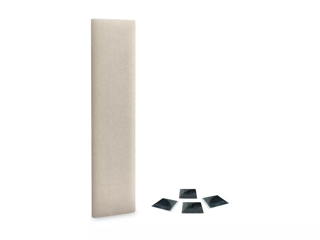 DHOME Lot de 1 Panneaux muraux en tissu auto-adhésifs Panneaux muraux absorbants acoustiques Protection contre les chocs (Beige, 60x30cm, x1)