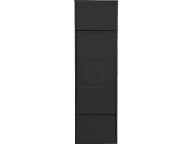 Kare Schuhschrank Caruso 5-er, 50 x 170 cm, Schwarz Schuhschrank