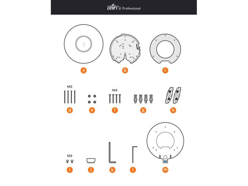 Ubiquiti Access Point UniFi 6 Professional U6-PRO Dualband-WiFi 6-Zugangspunkt für den Innenbereich, der mit einer Gesamtdurchsatzrate von 5.3 Gbps über 300 Clients unterstützen kann