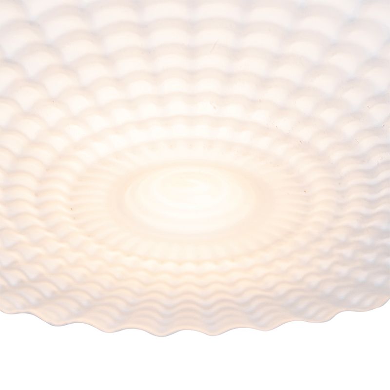 Klassieke plafondlamp zwart met opaal glas 35 cm IP44 - Nohmi