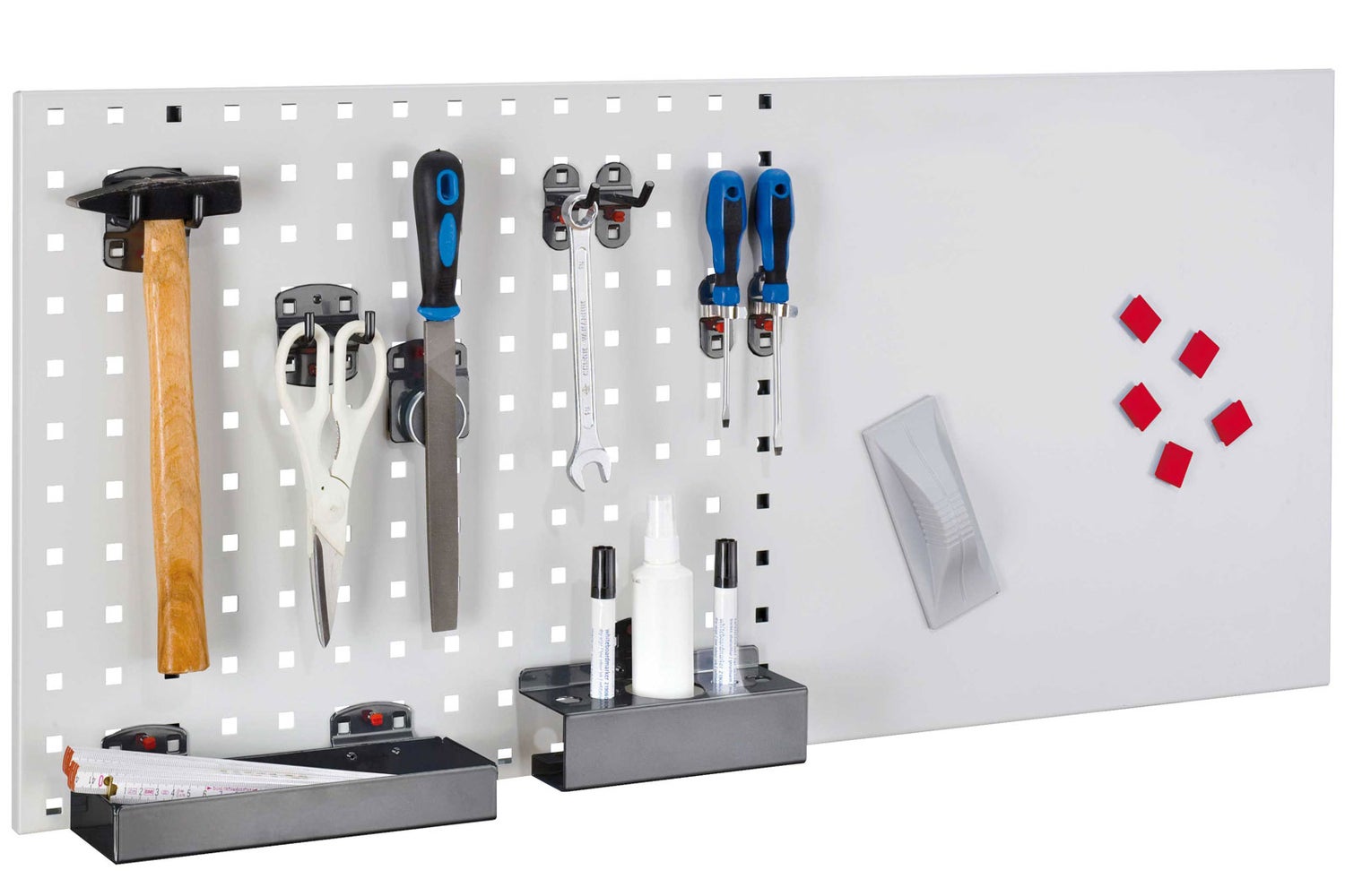 Kappes LogoChart® Opbergset #1 1x Geperforeerde plaat 1000x450mm 1x Accessoire assortiment 18-delig Antracietgrijs RAL 7016