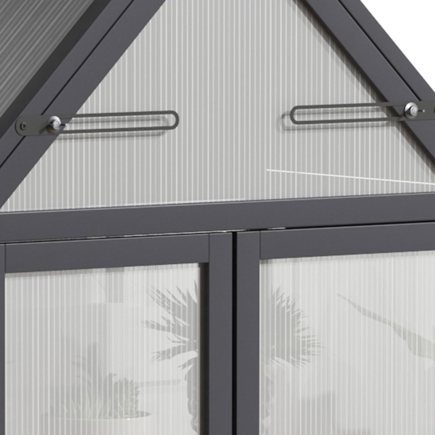 Outsunny Frühbeet Pflanzenbeet mit 3 Ebenen, aufklappbarem Dach wetterfest Mini Gewächshaus mit Doppeltüren Treibhaus aus Holz Polycarbonat Natur 70,5 x 42 x 132 cm