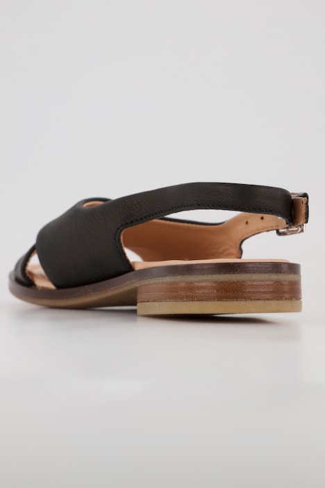 Ledersandalen, elastische Fersenriemen, Weite H