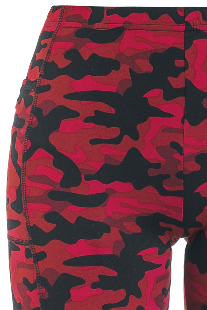 Leggings Rouge Camouflage Avec Poches Latérales | Rock Rebel by EMP Legging