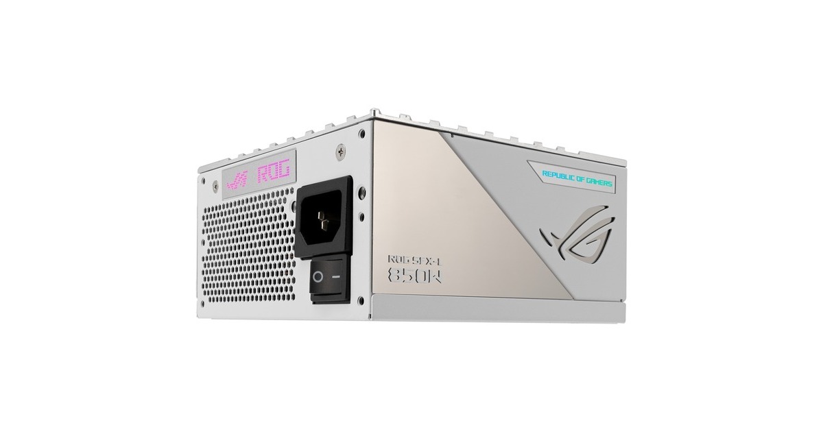 ASUSROG Loki SFX-L Platinum modulaire 850 watt voeding   (Wit, 1x 12V-2x6, 3x PCIe)