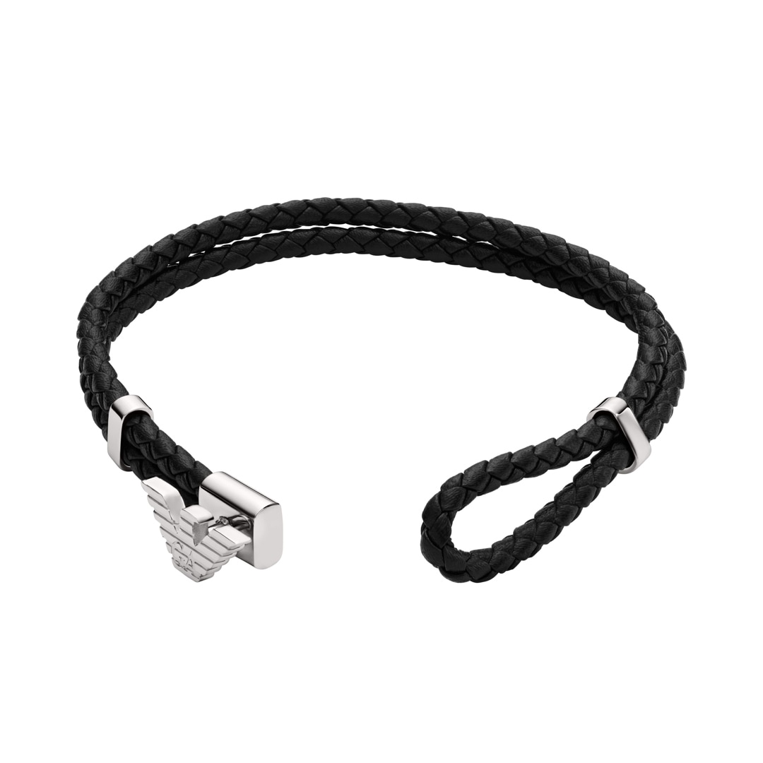 Emporio Armani Eagle Logo Lederarmband Gleaming Duet