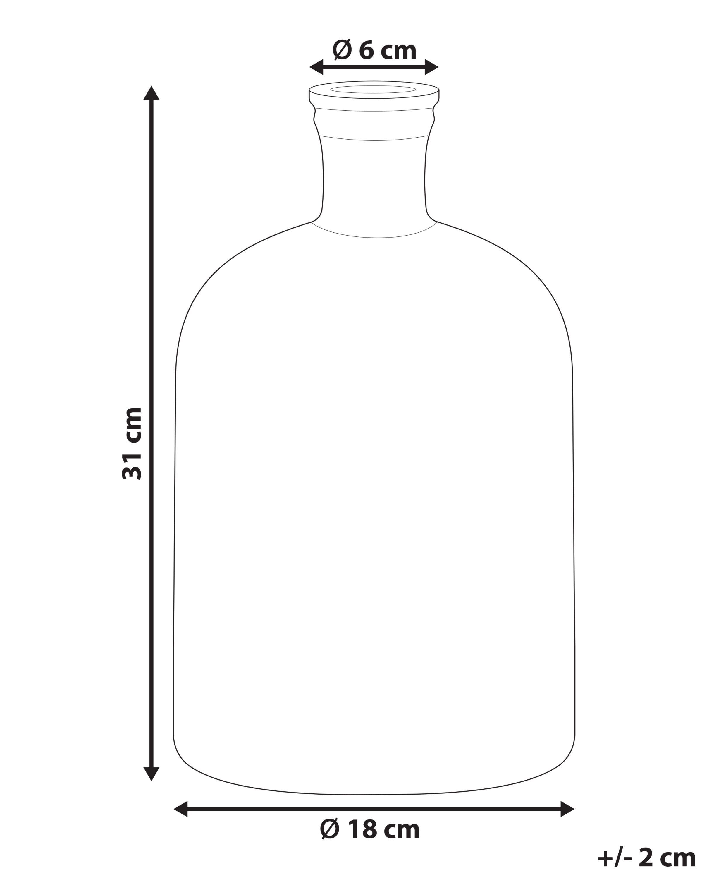 Decoratieve vaas PULAO Glas 31 cm Groen