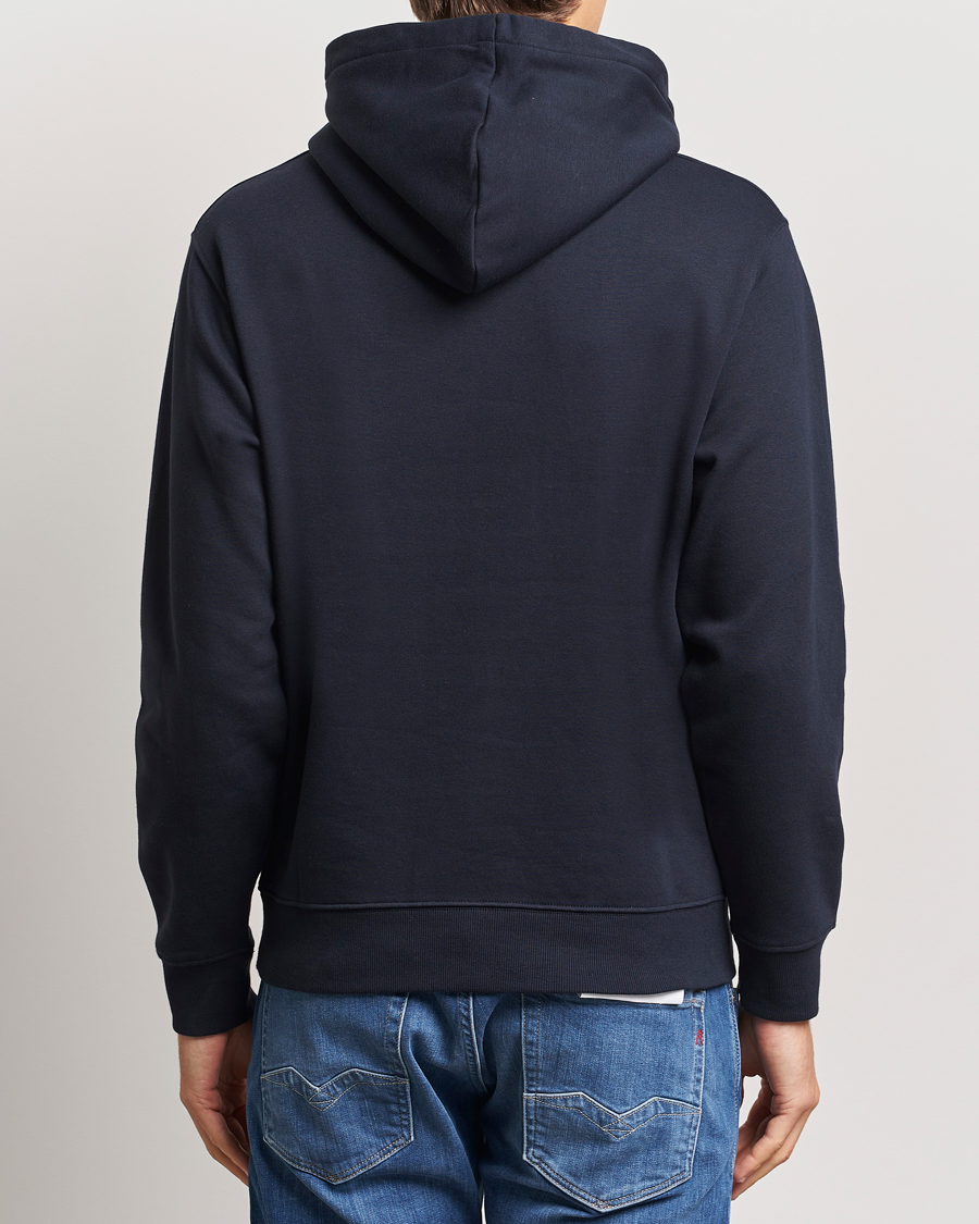 Replay Tonal Logo Hoodie Navy