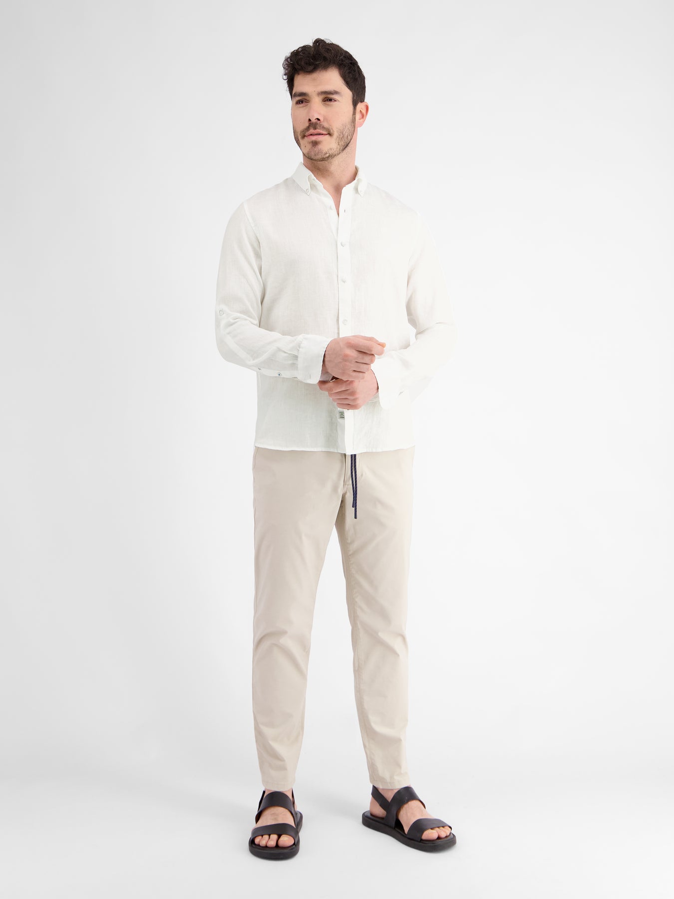 Lässiges Herren Leinenhemd, Langarm