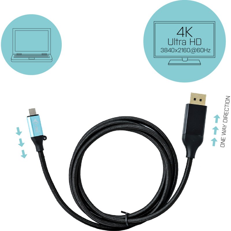 i-tec USB-C DisplayPort Cable Adapter 4K / 60 Hz 150cm