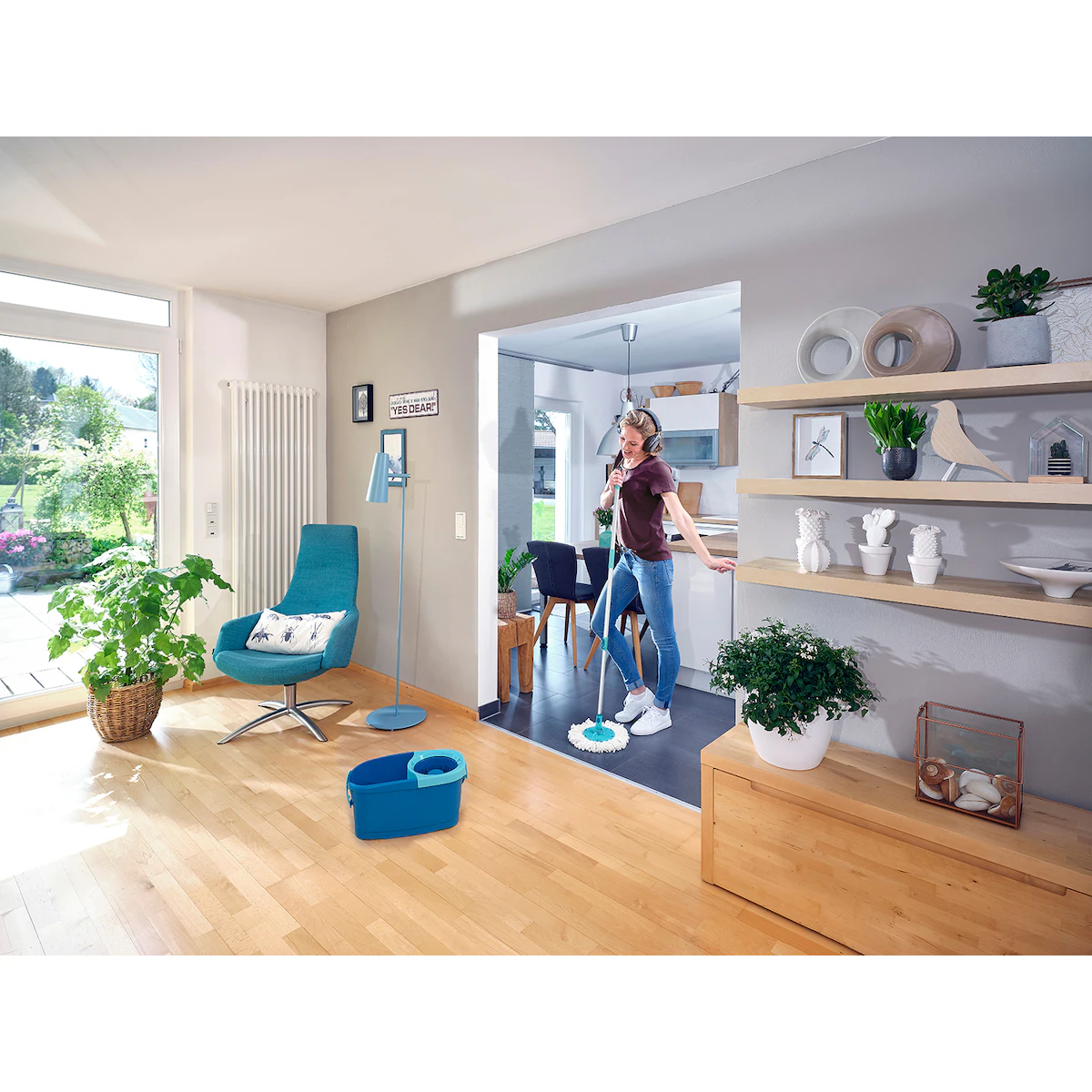 Leifheit Rotation Disc Mop Ergo 6 liter Green