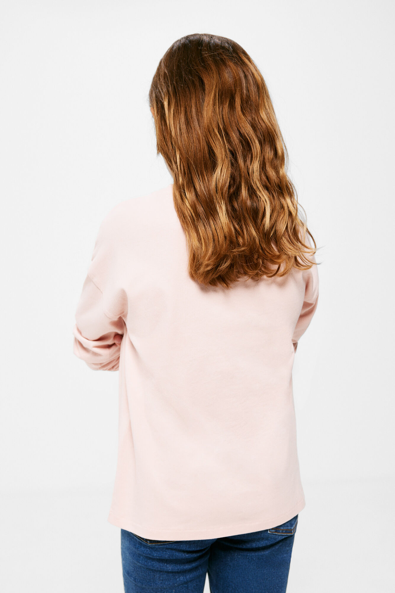 Camiseta cor de pêssego para meninas
