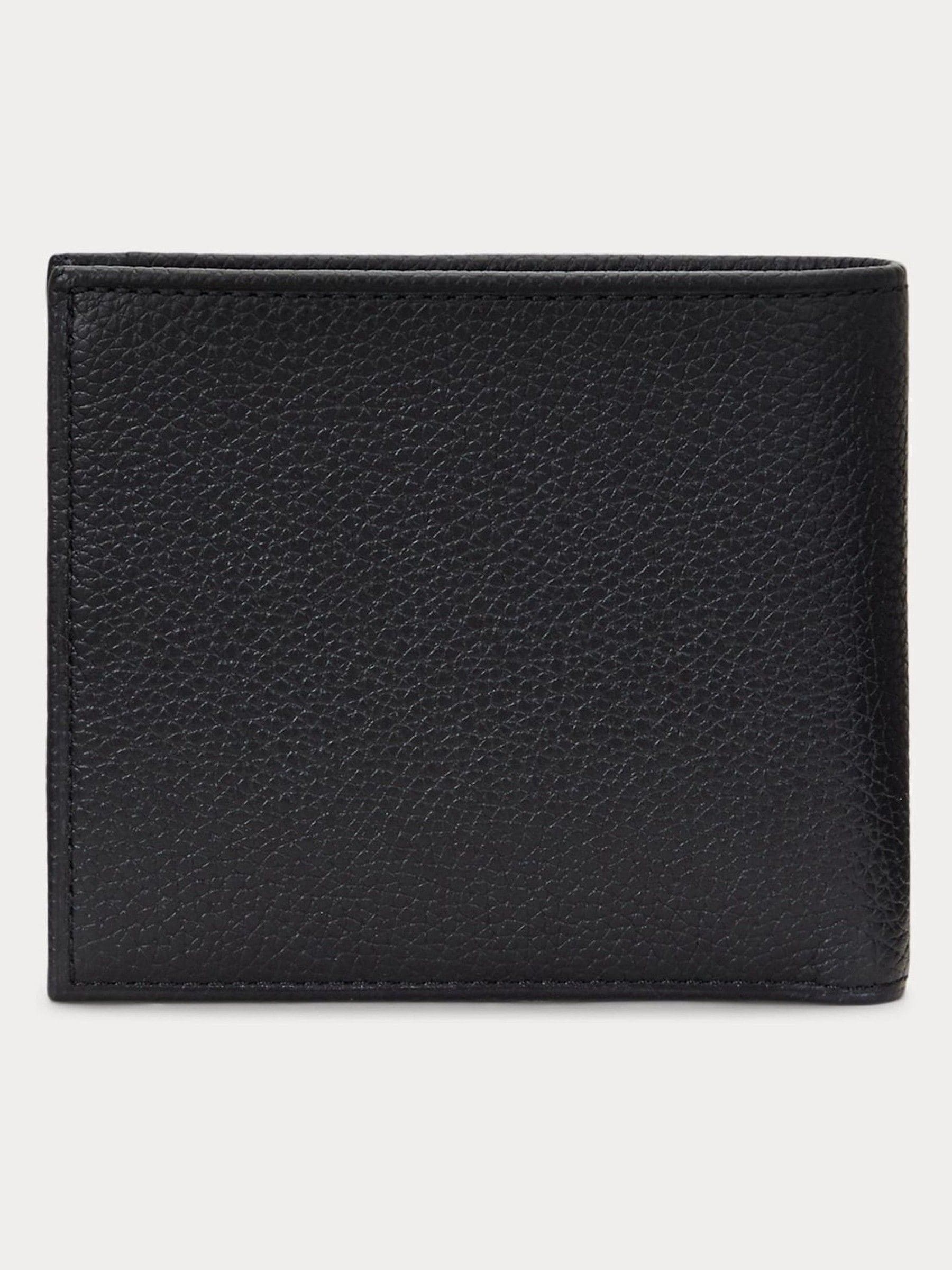 Polo Ralph Lauren Pebble Leather Billfold Logo Wallet