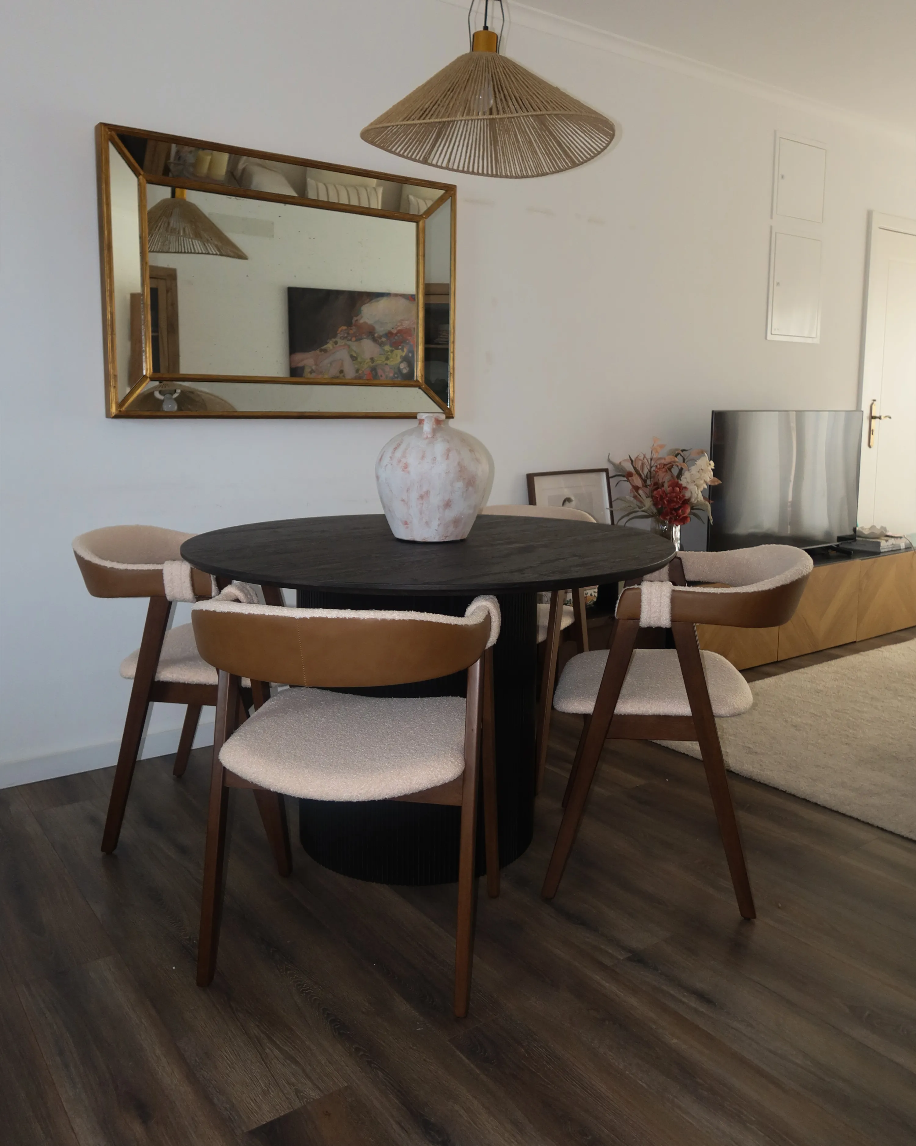 Eettafel SHEHO Zwart 120 cm 120 cm