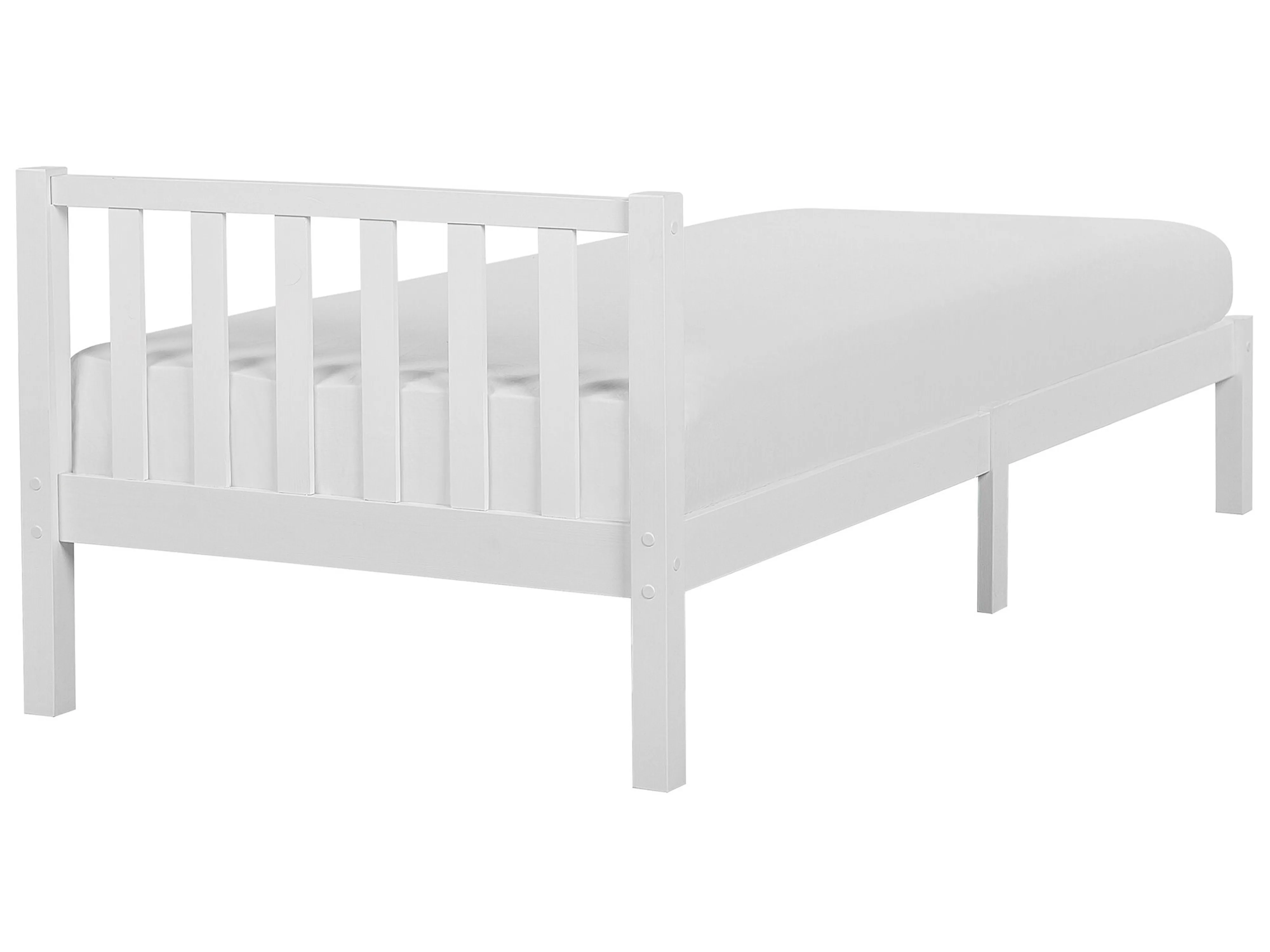 Bed Dennenhout FLORAC 90 x 200 cm Wit